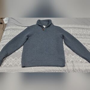 Billy Reid Shawl Collar Pullover Sweater In Blue Size Small